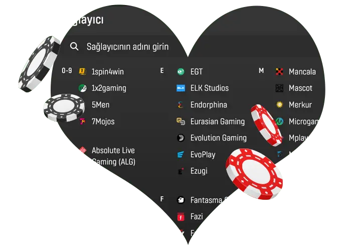 Oyun Sağlayıcılar çevrimiçi kumarhane Türkiye.